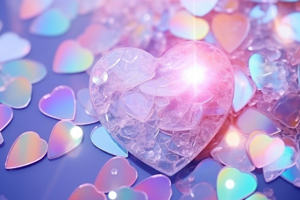 Heart backgrounds crystal petal.
