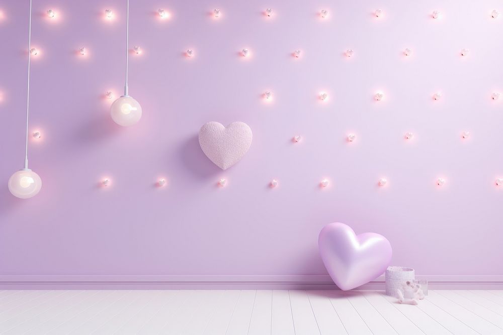 Heart backgrounds wall illuminated.