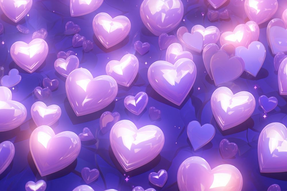 Heart backgrounds purple illuminated.