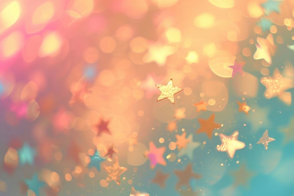 Star shape backgrounds confetti outdoors.
