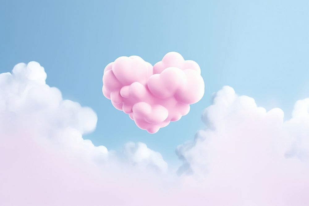 Heart and cloud outdoors balloon nature.