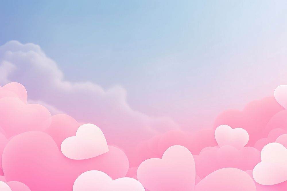 Heart and cloud backgrounds outdoors nature.