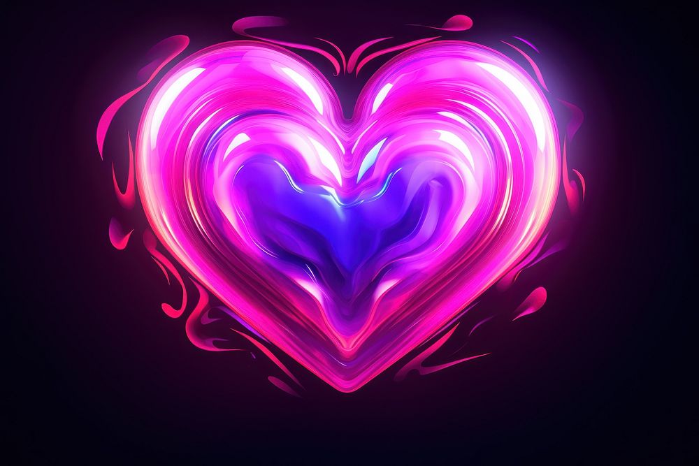 Pink heart pattern purple light.