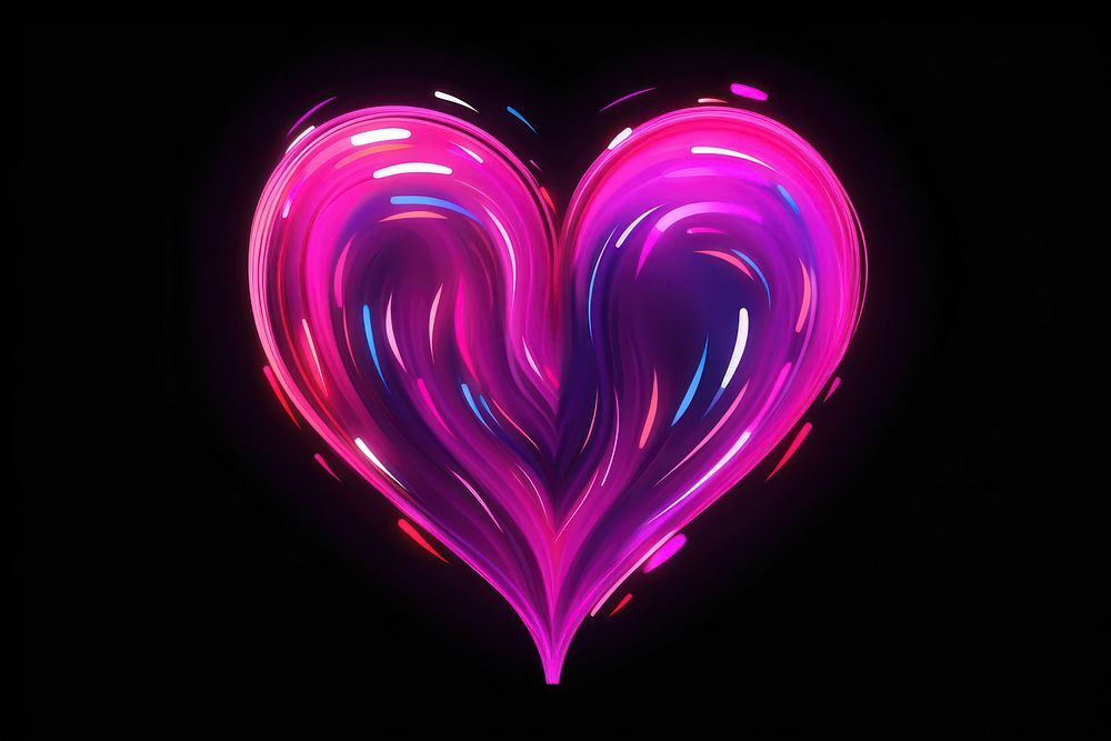 Pink heart neon pattern purple.