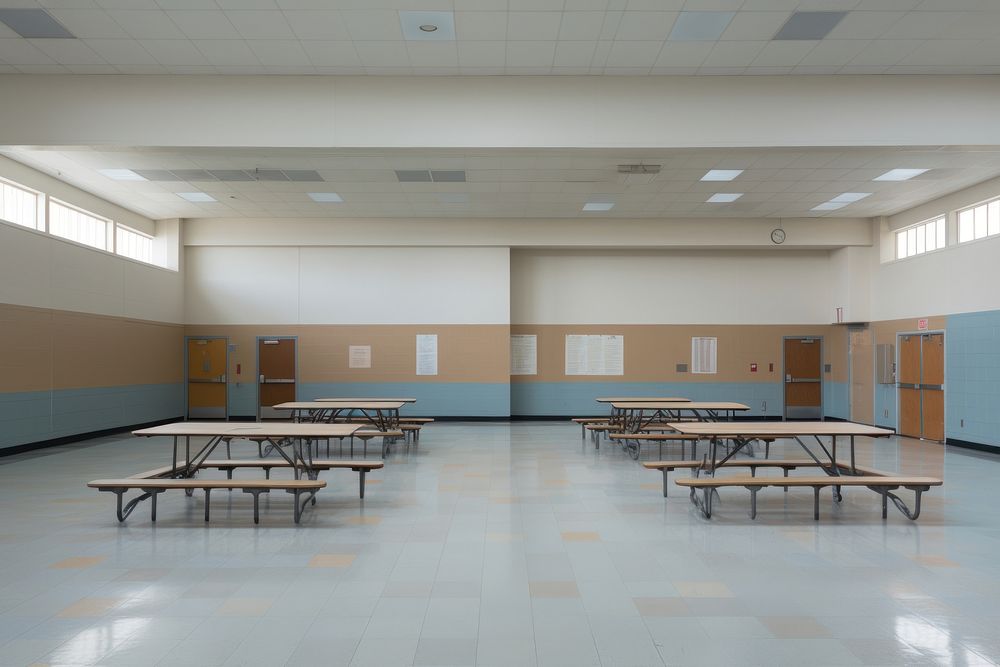 Empty conway high school architecture cafeteria furniture.