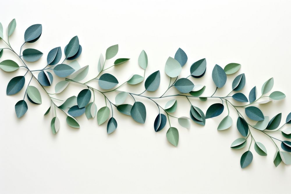 Eucalyptus floral border pattern plant leaf.