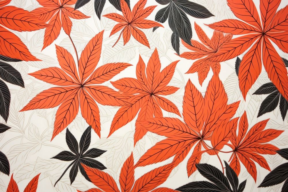 Fall leaves backgrounds pattern plant.