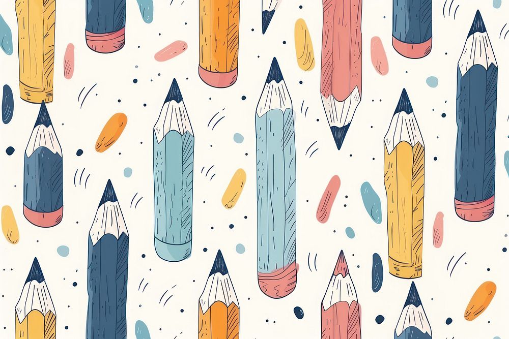 Pencil pattern backgrounds creativity.