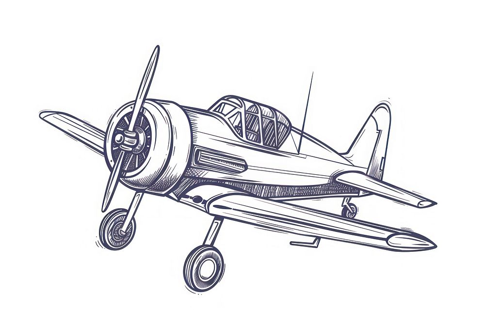 Flying Plane drawing sketch aircraft.