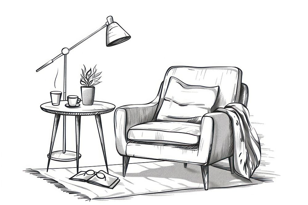 Furniture furniture drawing sketch.