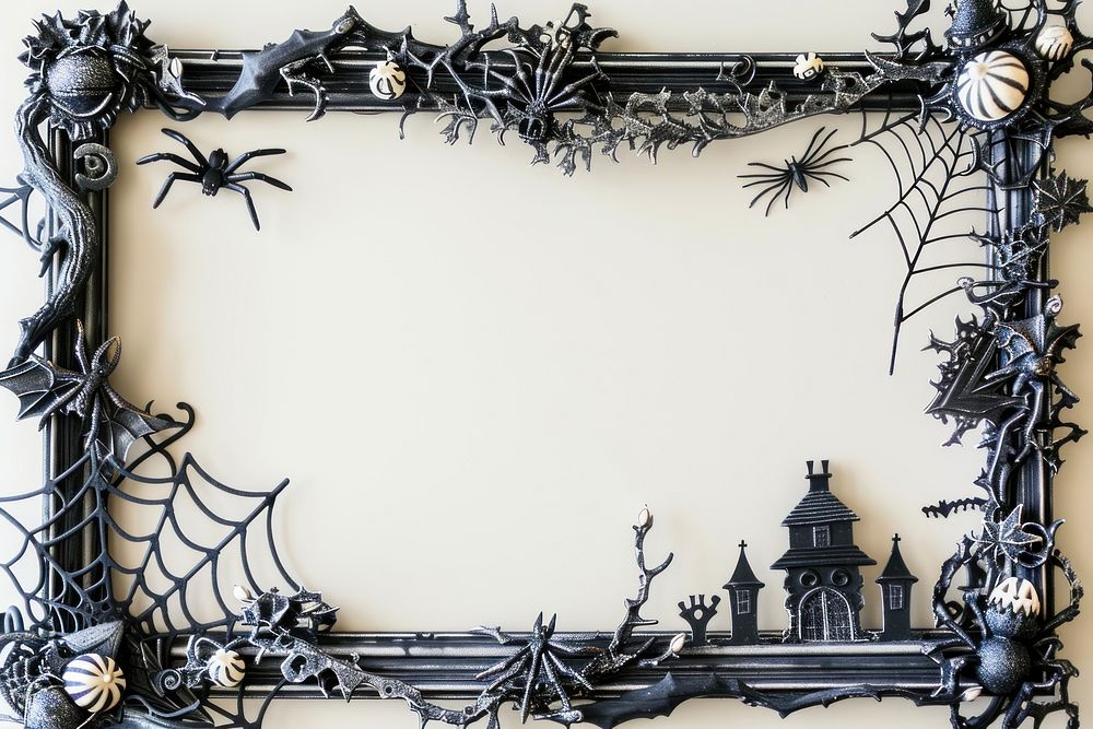 Halloween frame backgrounds representation invertebrate.