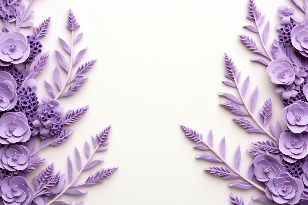 Lavender floral border backgrounds pattern flower.