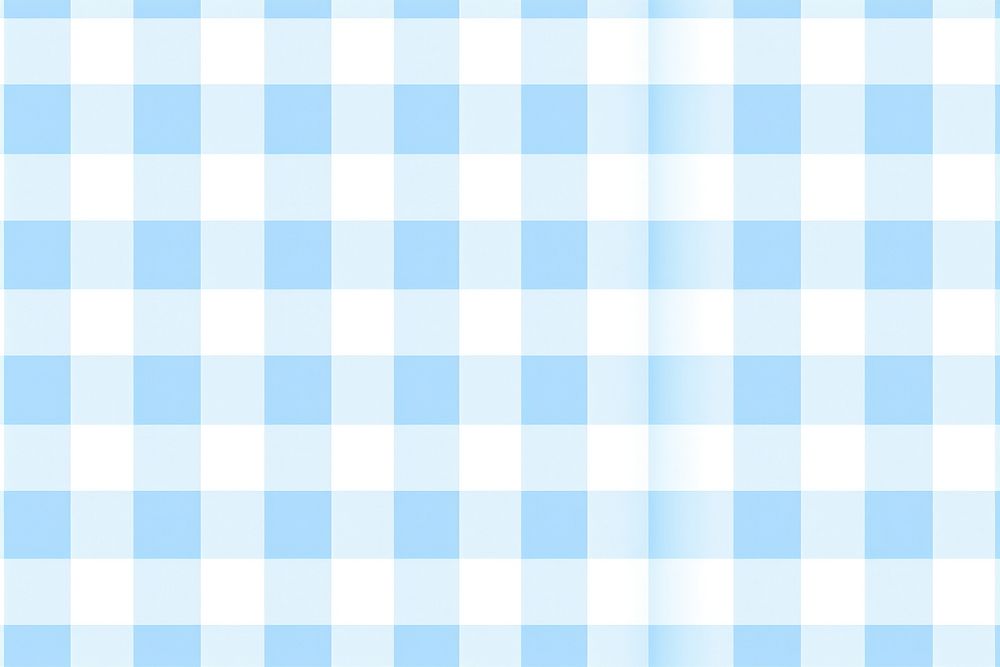 Light blue gingham backgrounds tablecloth pattern.