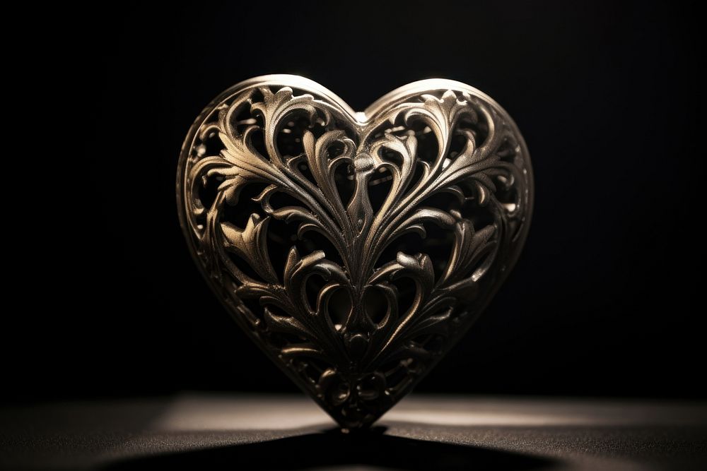 Cute heart monochrome jewelry light.