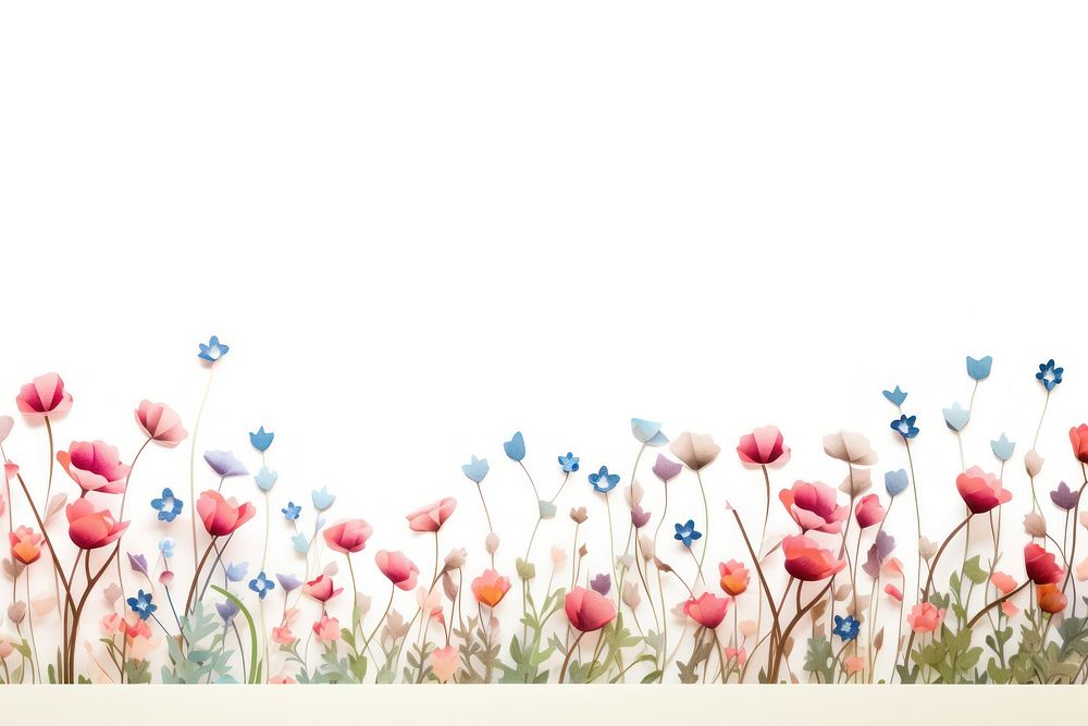 Meadow floral border backgrounds outdoors flower.