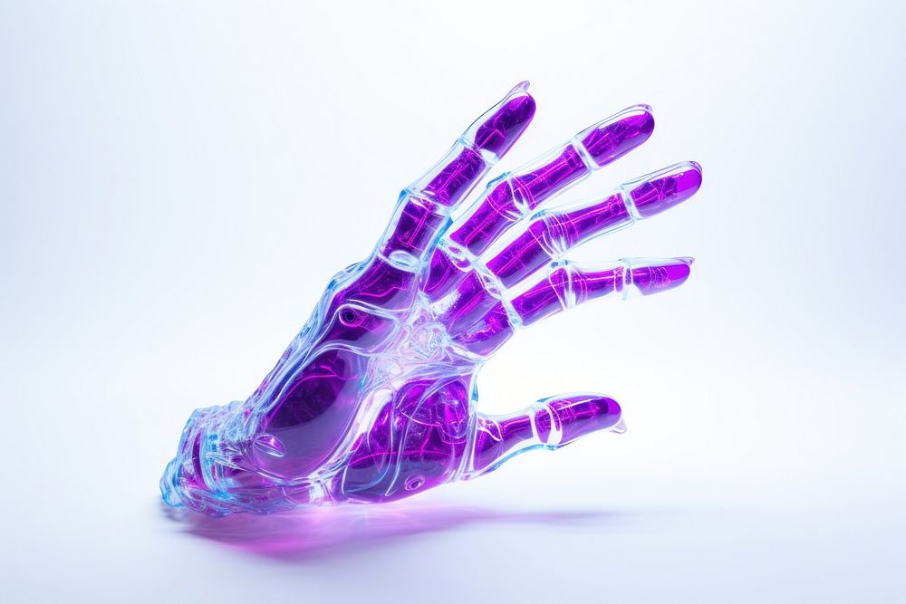 Purple violet hand electronics.