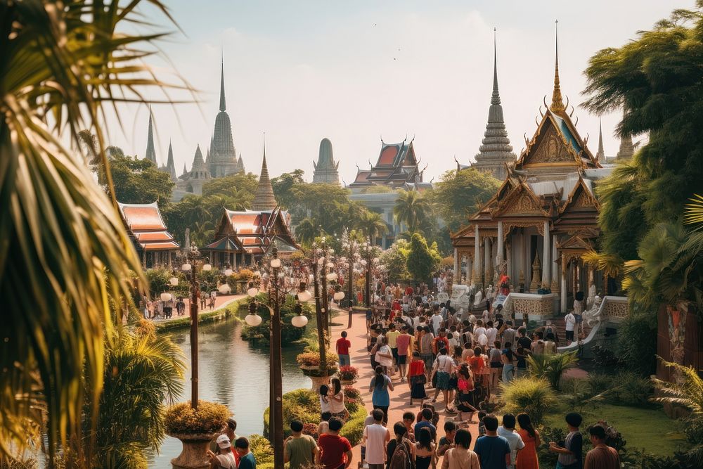 Thailand monuments outdoors plant spirituality.
