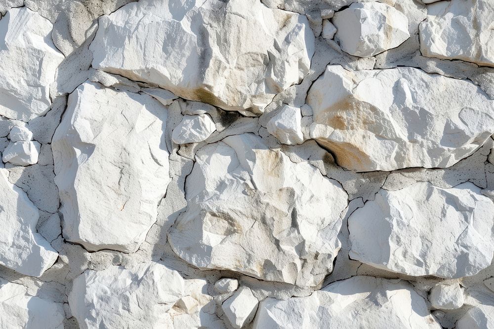 White rock wall texture backgrounds rubble abundance.