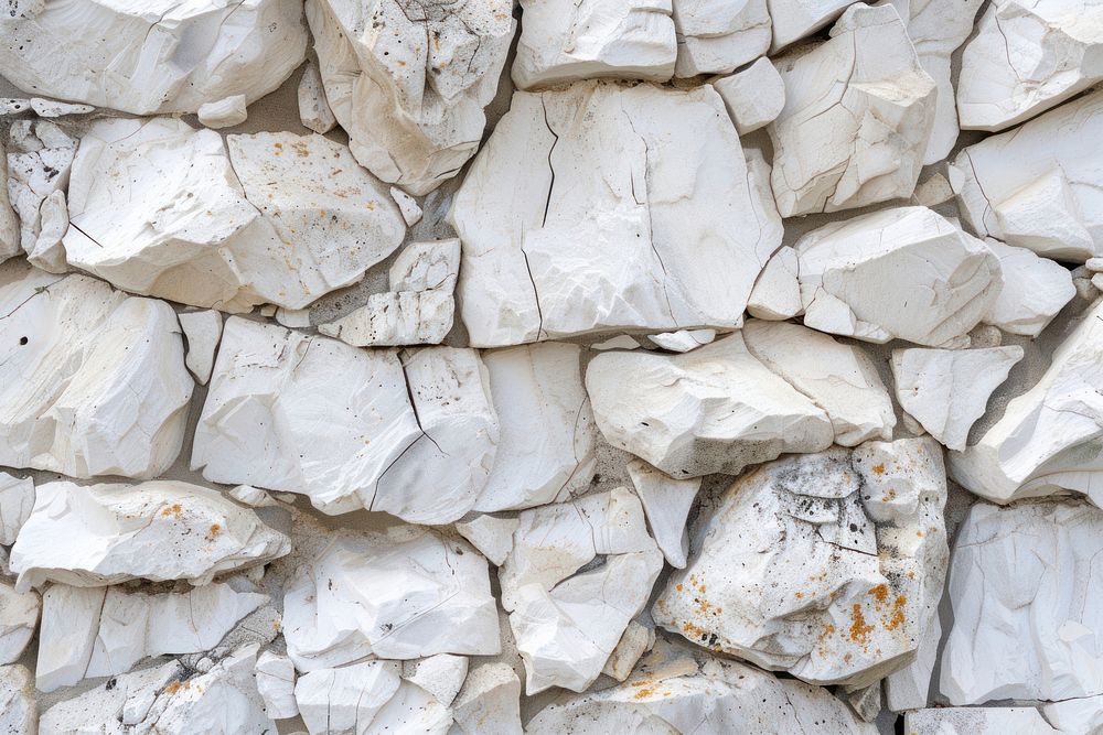 White rock wall texture backgrounds rubble architecture.