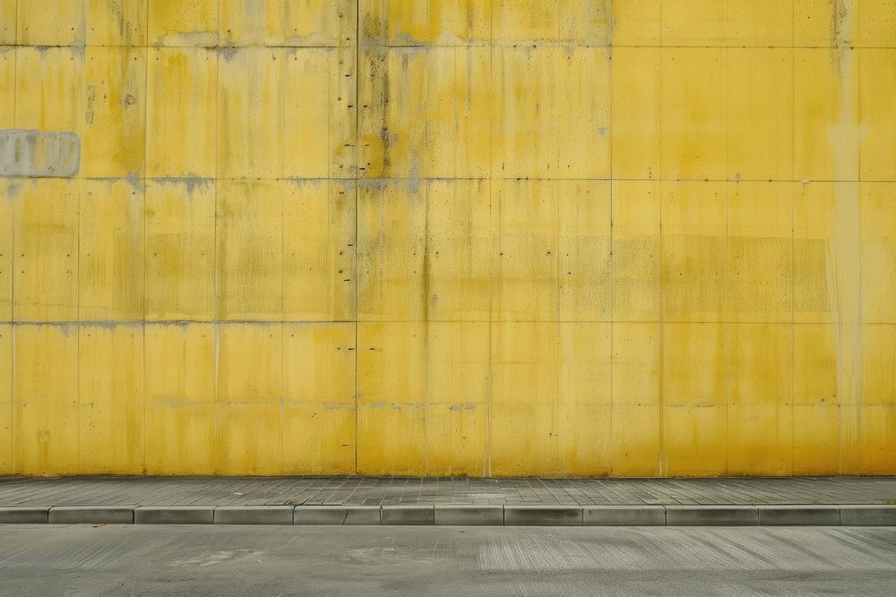 Yellow concrete wall architecture backgrounds city.