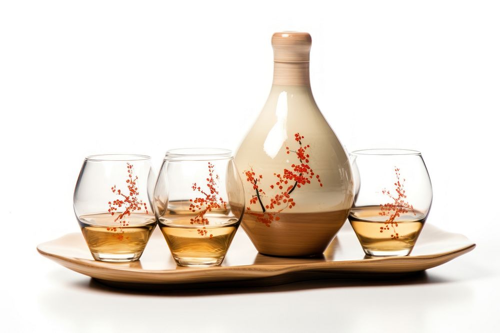 China sake set glass drink wine.