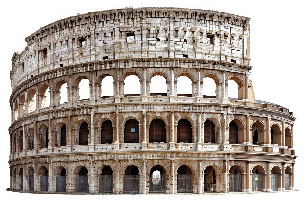Colosseum colosseum landmark white background.
