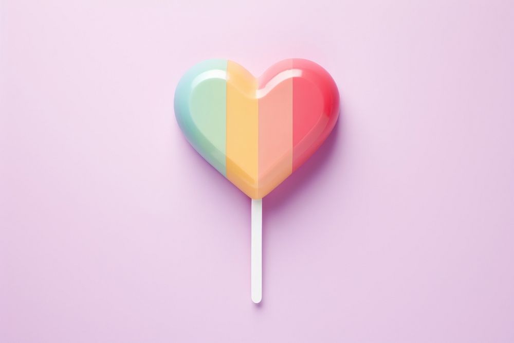 Heart lolipop confectionery lollipop.