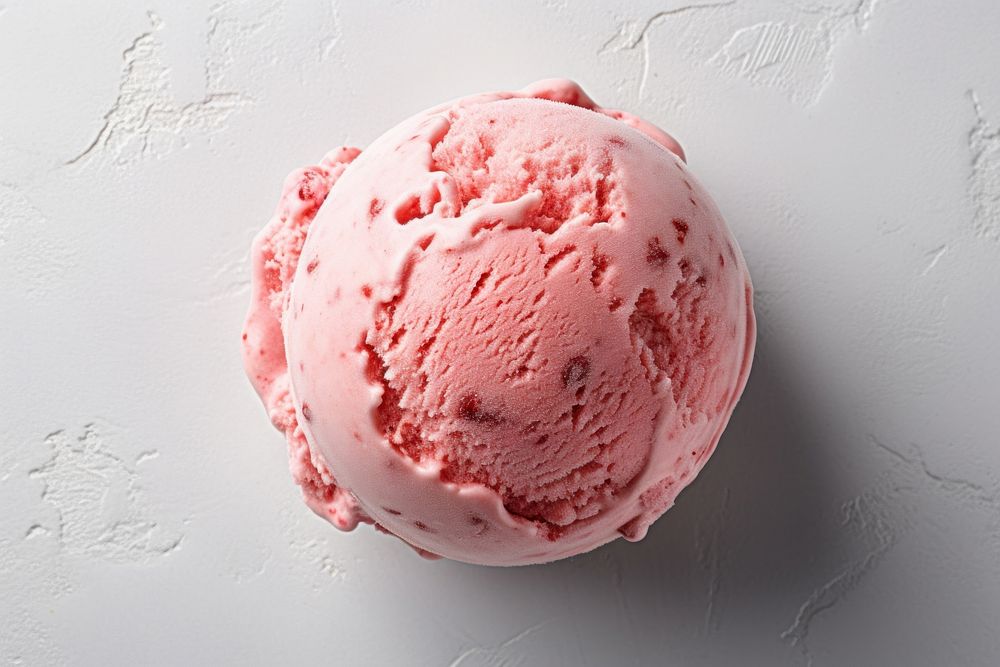 Strawberry ice cream dessert food freshness.