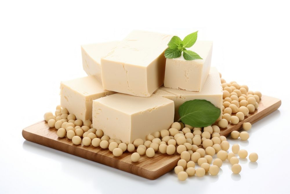 Tofu withe soybeans vegetable plant food.