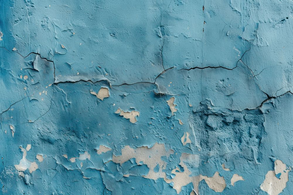 Blue wall texture backgrounds deterioration architecture.