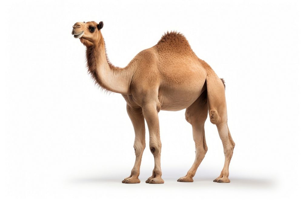 Camel mammal animal white background.