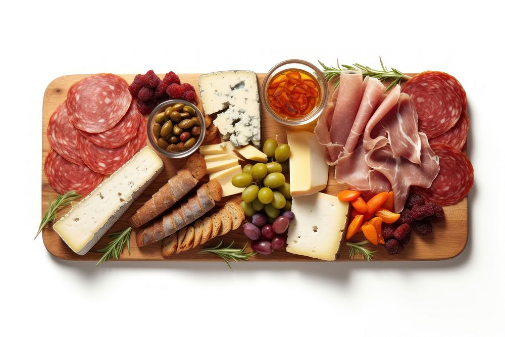 Charcuterie cheese board food meal dish.