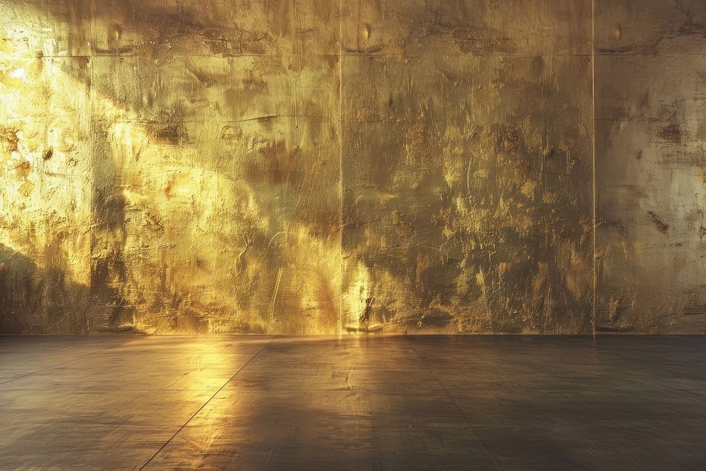 Gold wall texture architecture backgrounds flooring.