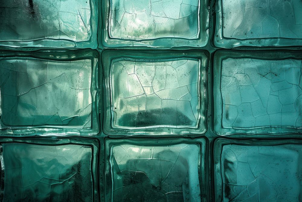 Glass texture backgrounds turquoise wall.