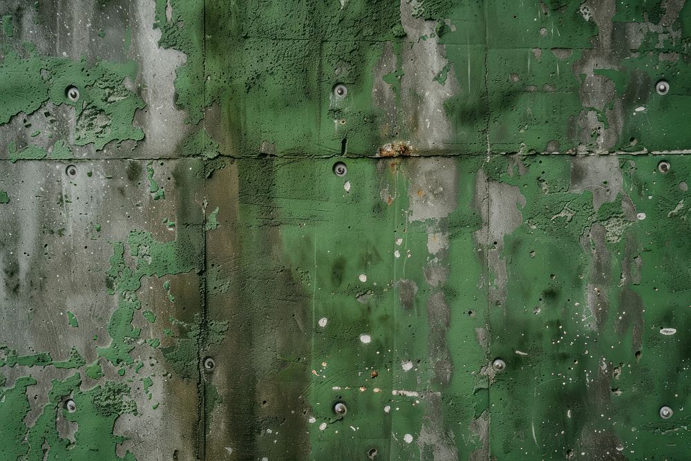 Green concrete wall architecture backgrounds deterioration.