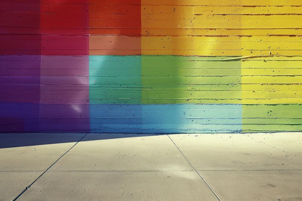Rainbow wall architecture backgrounds.