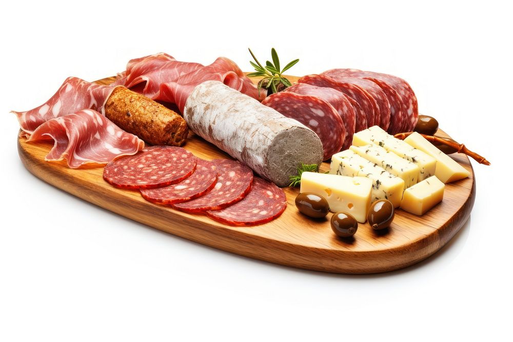 Salami cheese meat food.
