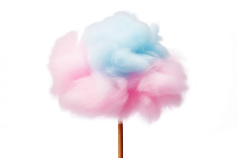 Cotton candy nature white background confectionery.