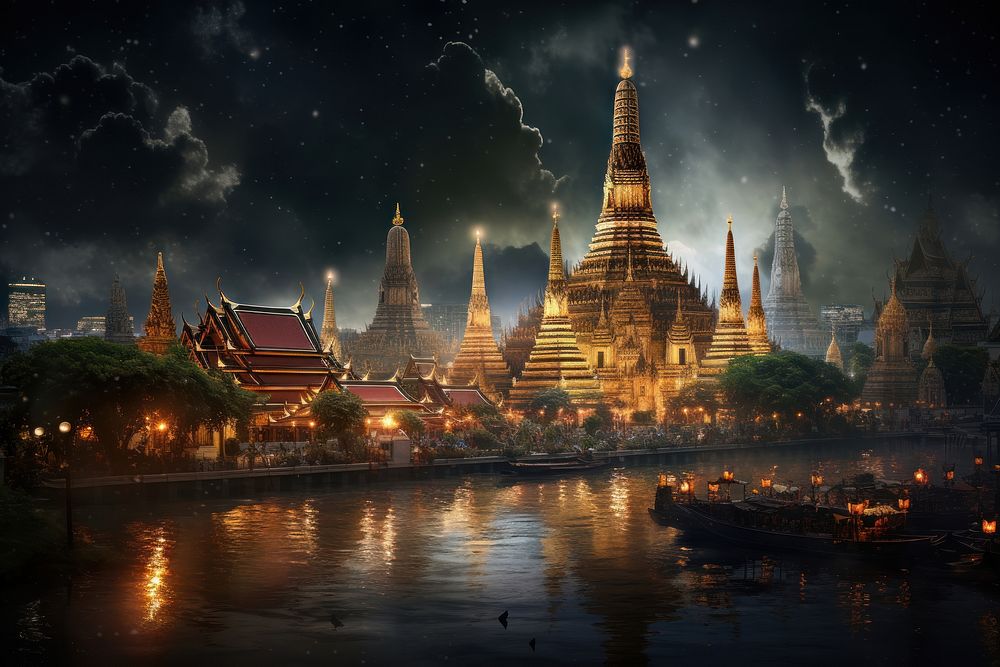 Thailand temple city architecture.