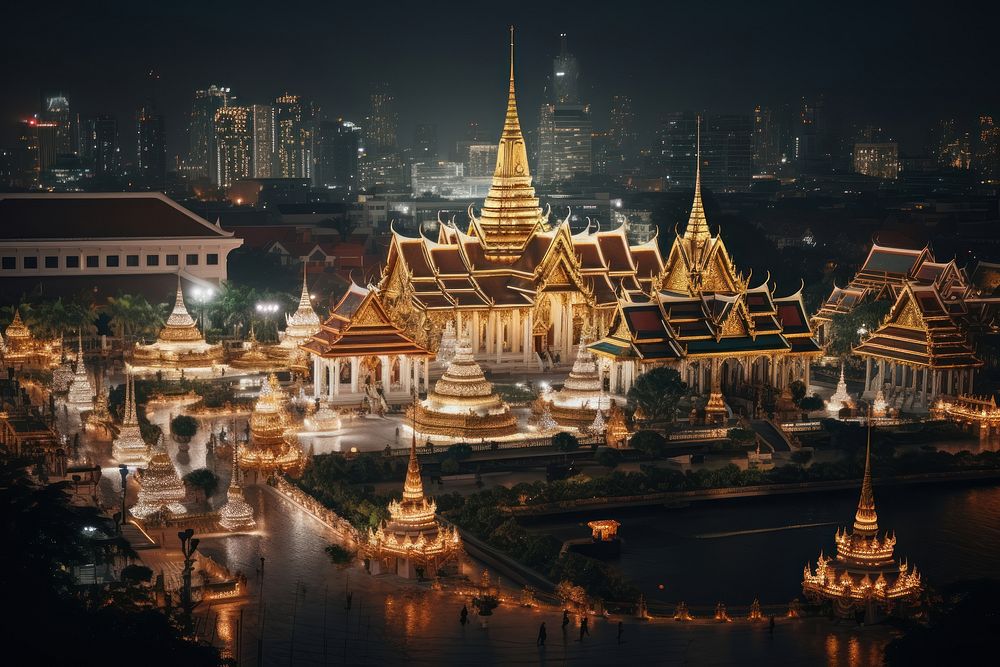 Thailand temple city architecture.