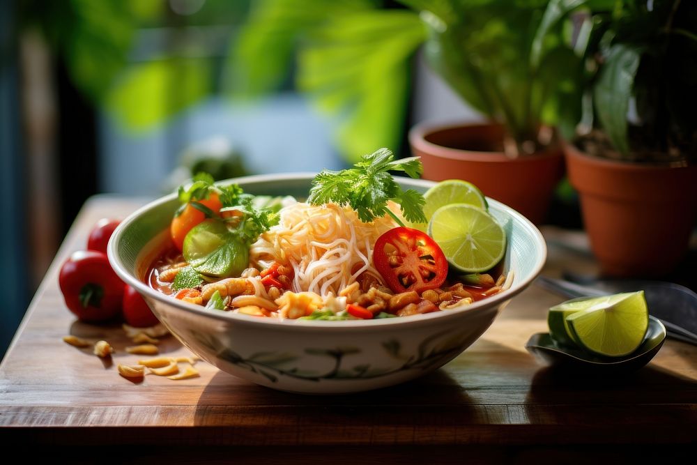 Thailand food bowl noodle.