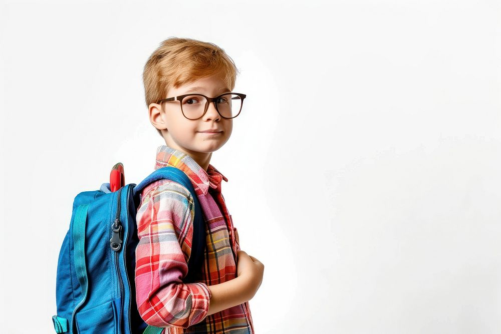 Kid backpack student school.