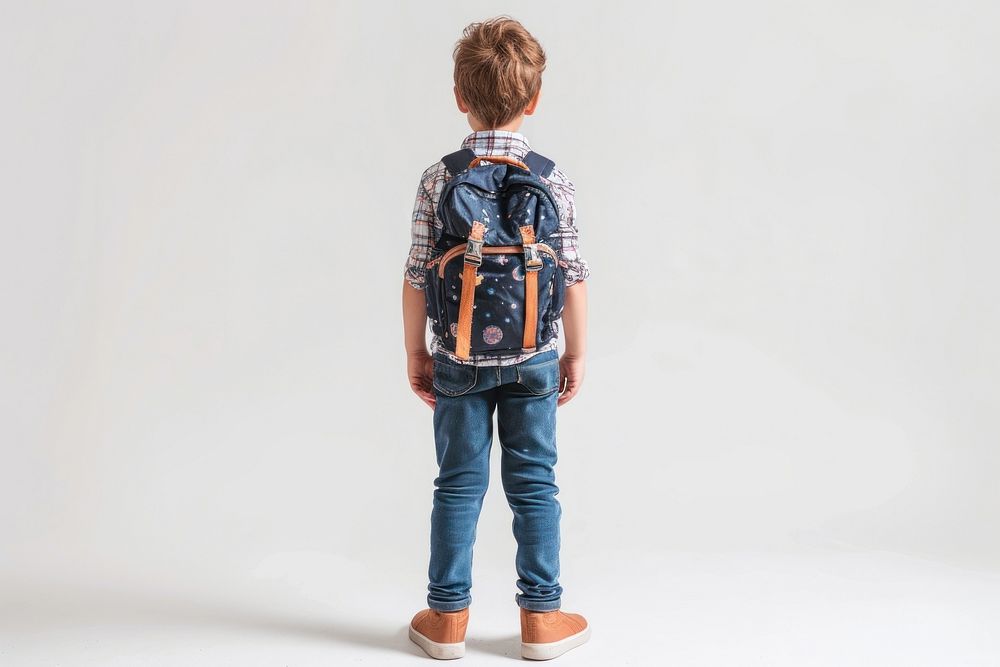 Kid backpack student child.