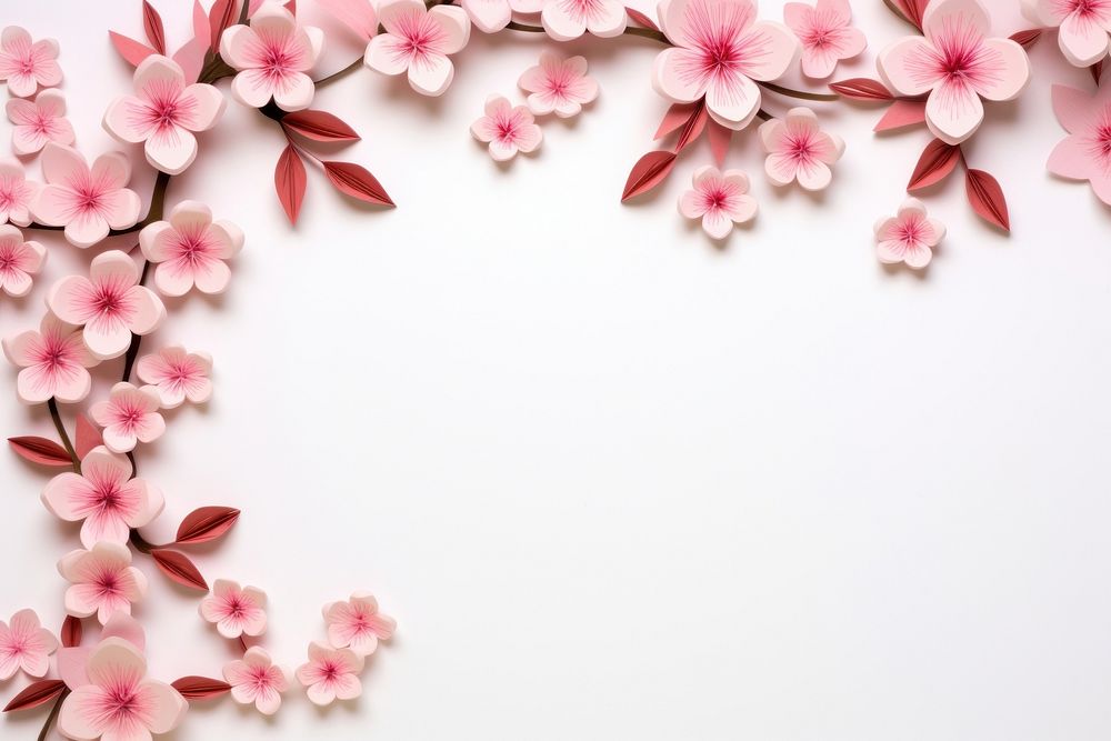 Sakura floral border backgrounds blossom flower.