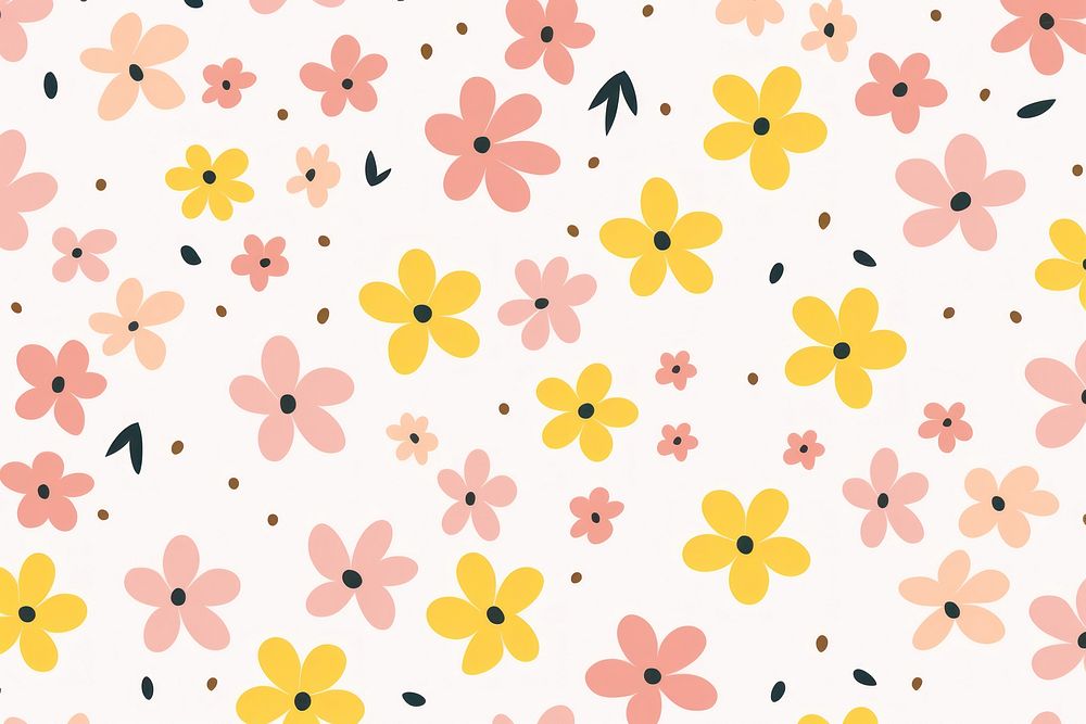 Yellow and pink pattern confetti flower.