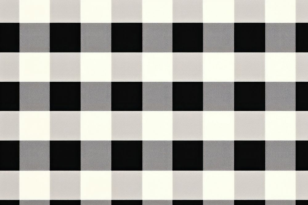 Black and white pattern plaid tablecloth.