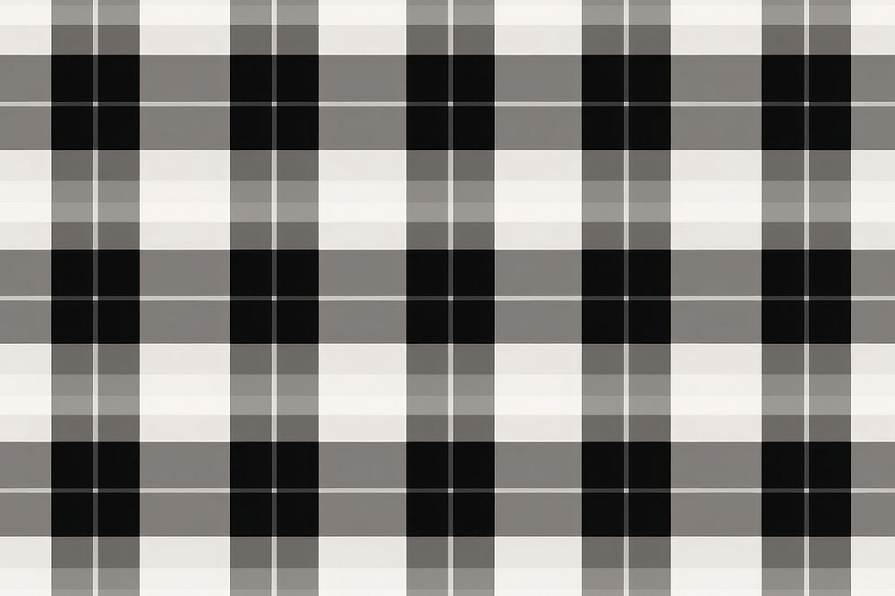 Black and white plaid pattern tartan.