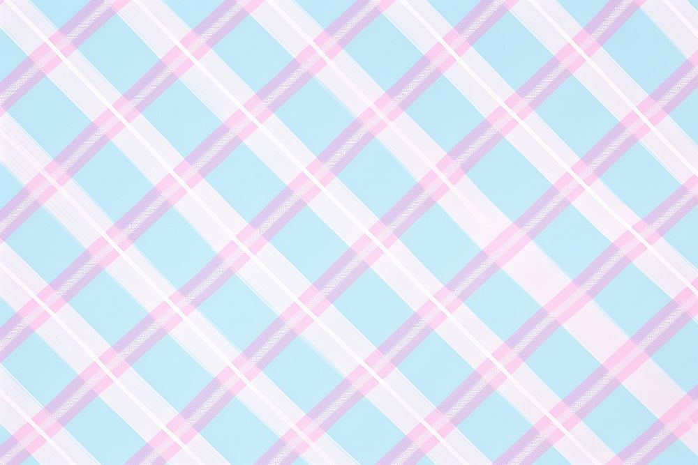 Pink and white pattern plaid tablecloth.