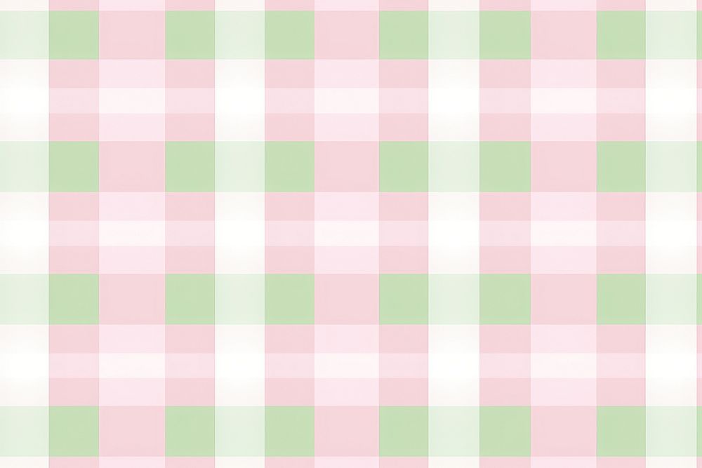 Pink and white pattern plaid tablecloth.