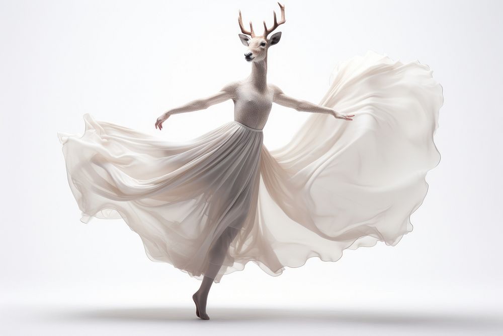 Deer dancing dress fashion.